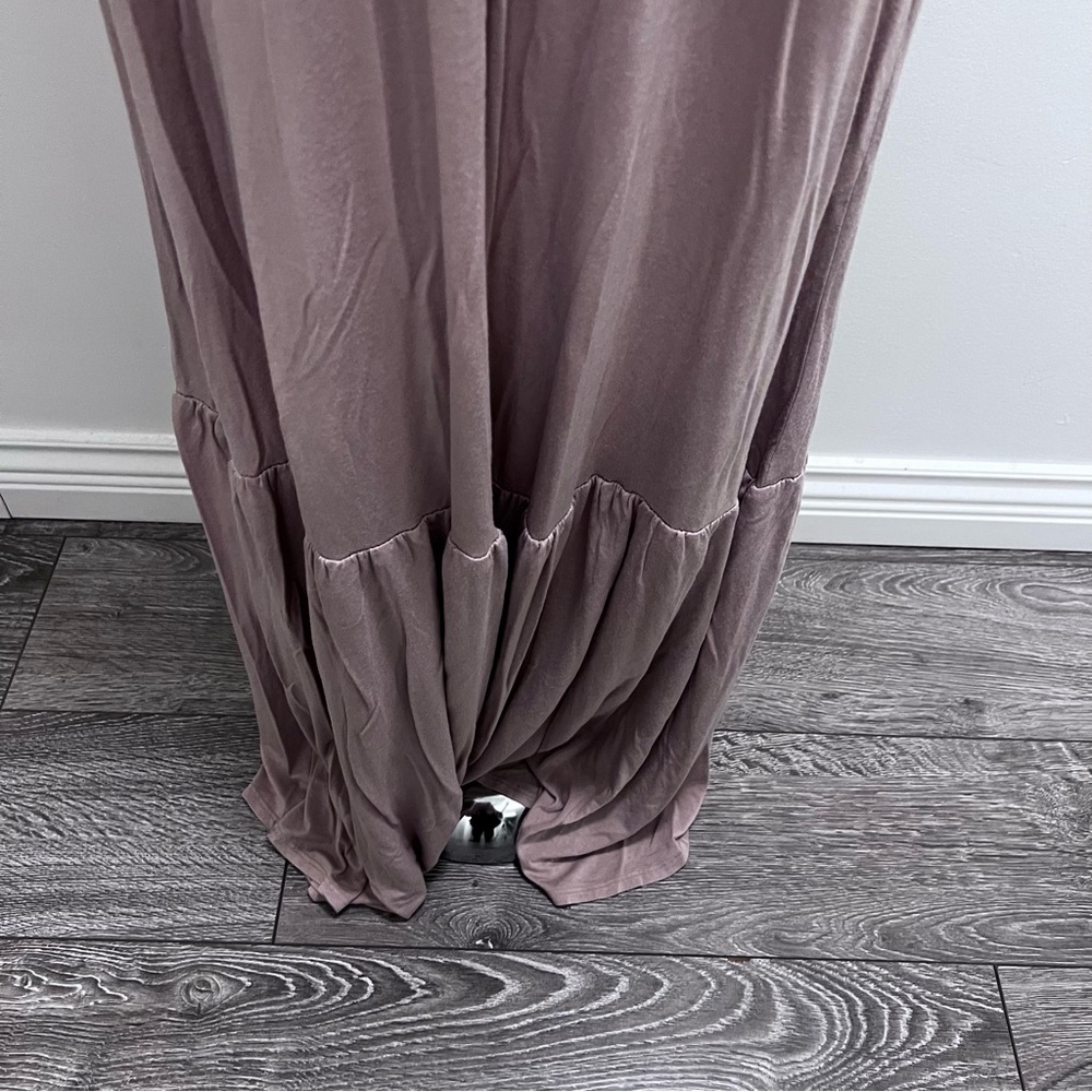 ANNABELLE Super Soft Maxi Dress | Plus Size 3X | 3/4 Sleeves, Pockets, Hi-Lo Hem - Picture 3 of 11